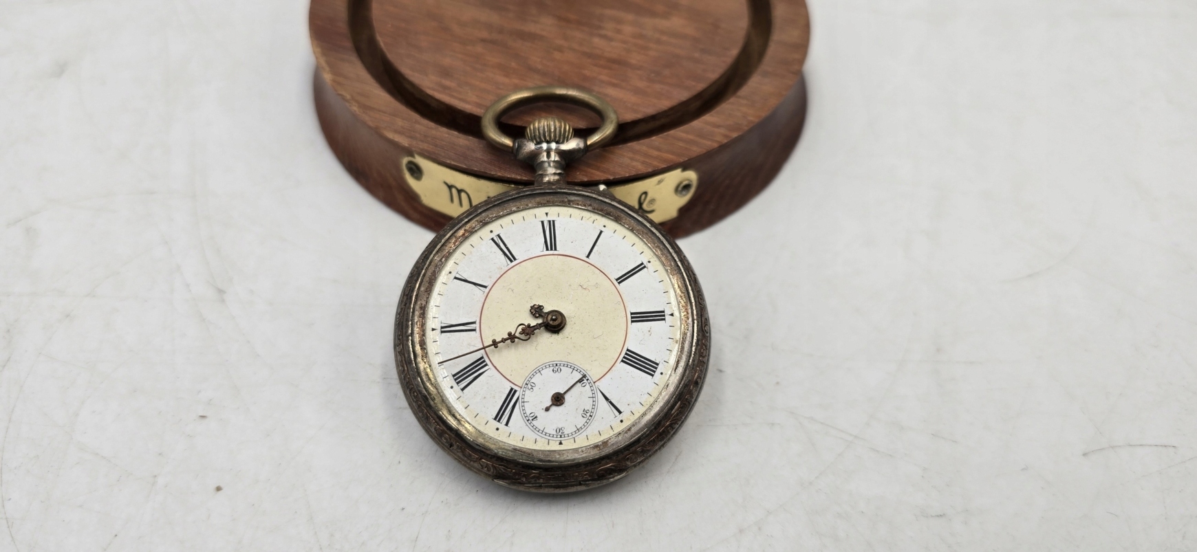 STARY ZEGAREK KIESZONKOWY SREBRO PRÓBY 800