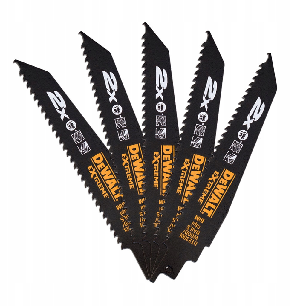 Brzeszczot do drewna z gwoździami 5szt.DT2307L