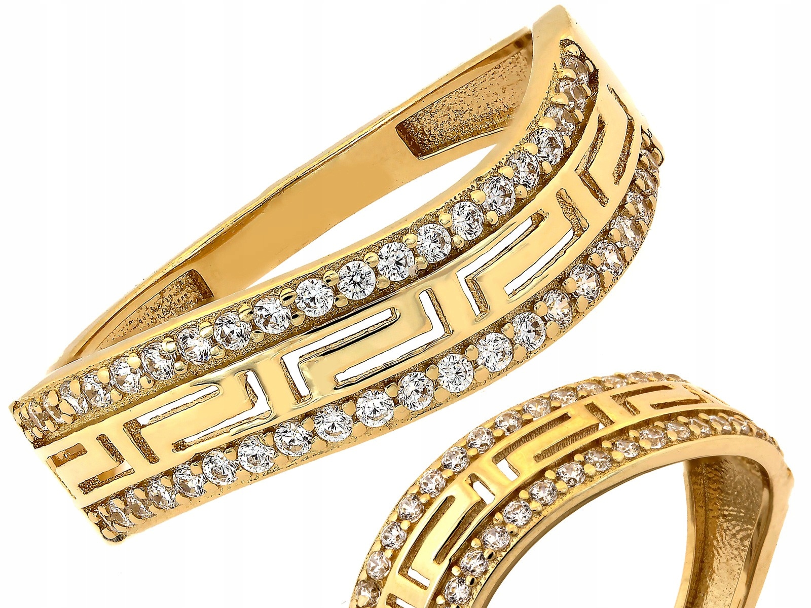 Zlatý dámský prstýnek 585 s zirkonem, zlato 14k, 2.64g, elegantní design