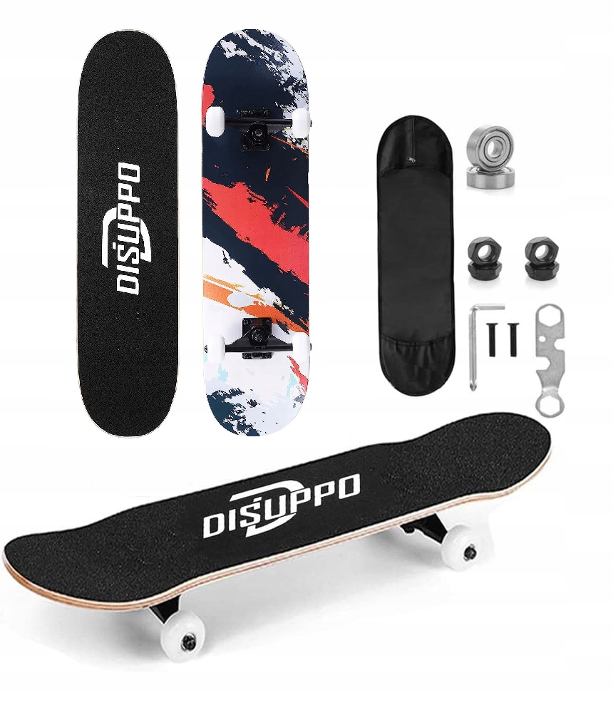 Deskorolka DISUPPO Wyczynowa 150kg ABEC-11 + Torba