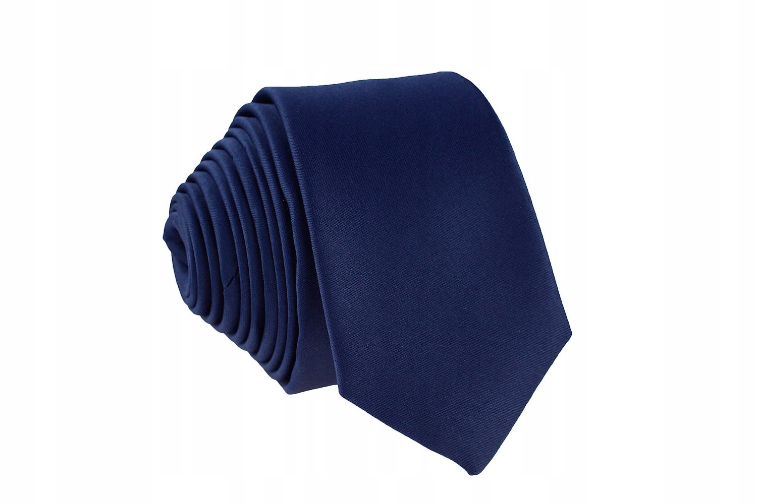 KRAWAT WĄSKI ŚLEDŹ SLIM 5 cm CIEMNY GRANATOWY