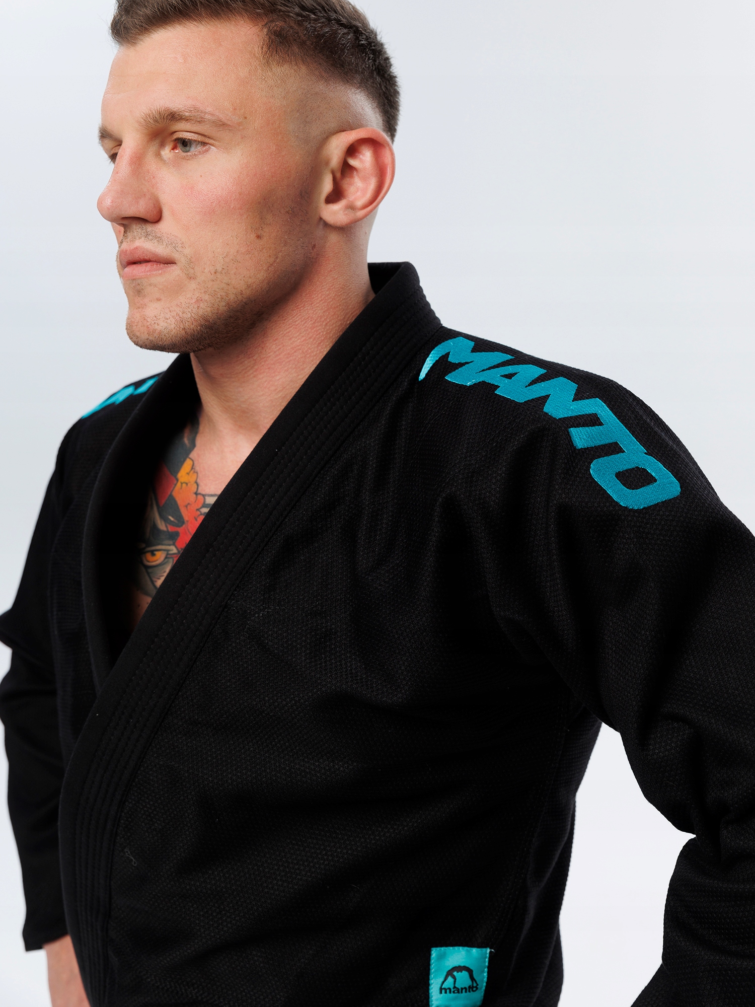 MANTO Kimono Do Bjj Gi X5 Czarno Turkusowe A2 Rozmiar A2