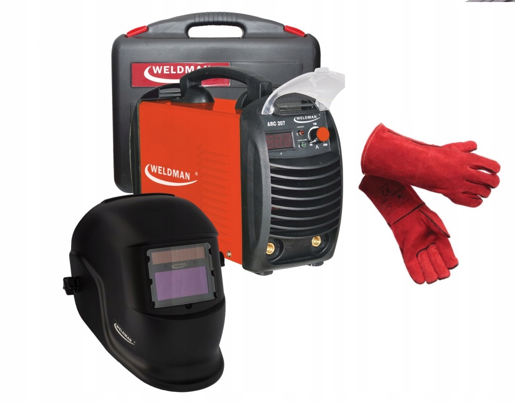 Spawarka inwertorowa ARC 207 WELDMAN z przyłbicą