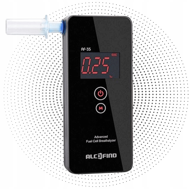 ALKOMAT ALCOFIND AF-35 SKALIBROWANY ETUI Model AF-35