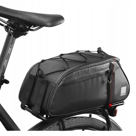 Torba rowerowa na bagażnik Sakwa 8 litrów Sahoo 4 kieszonki guma do ubrań
