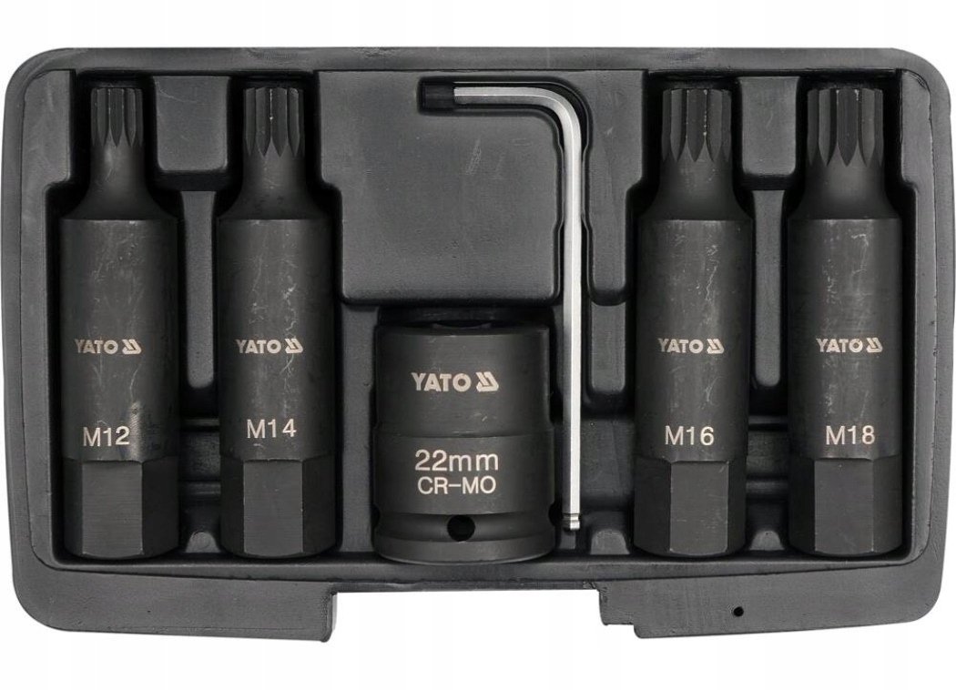 Sada Úderových Bitov Spline 3/4'' 6 ks Yato