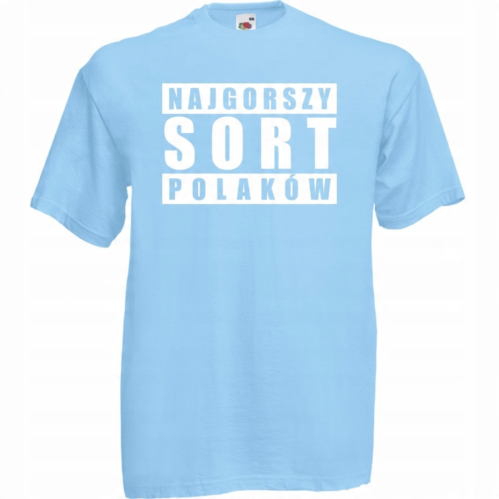 

Koszulka z nadrukiem Gorszy Sort Polaków XL błękit