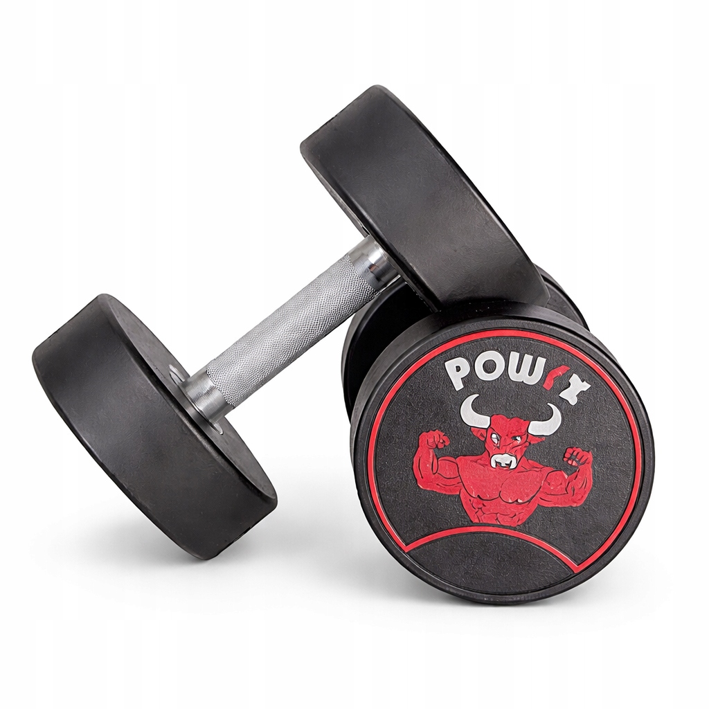 hantle hantel zeliwne gumowana 2X12,5 Kg kg okragla Stała Logo