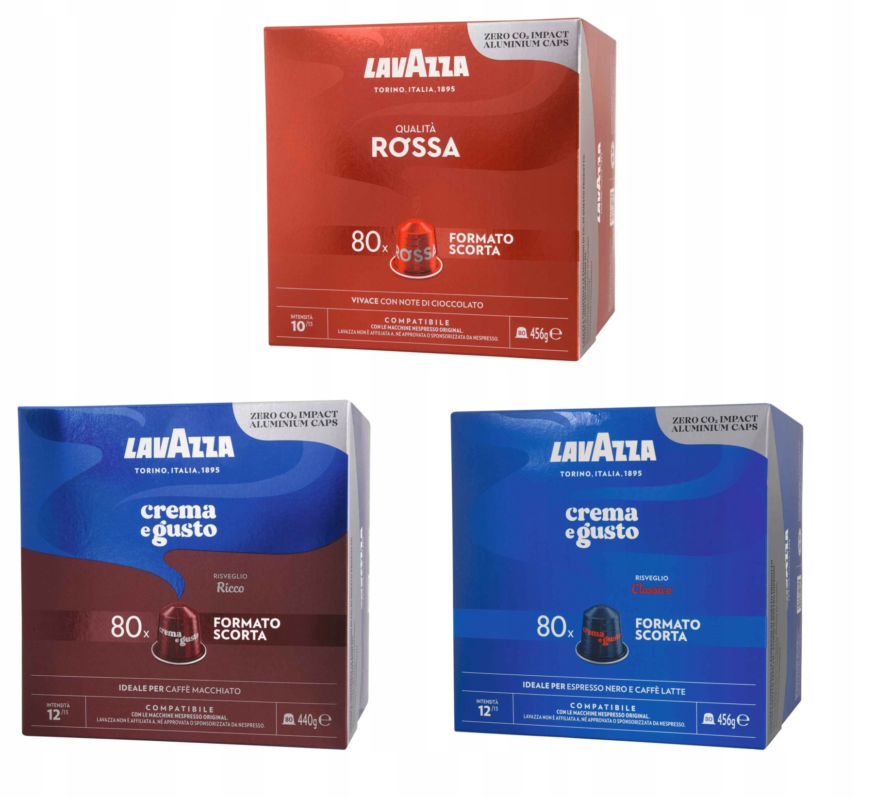 Levně Kapsle pro Nespresso Lavazza Mix Rossa Classico Ricco 3x 80 ks