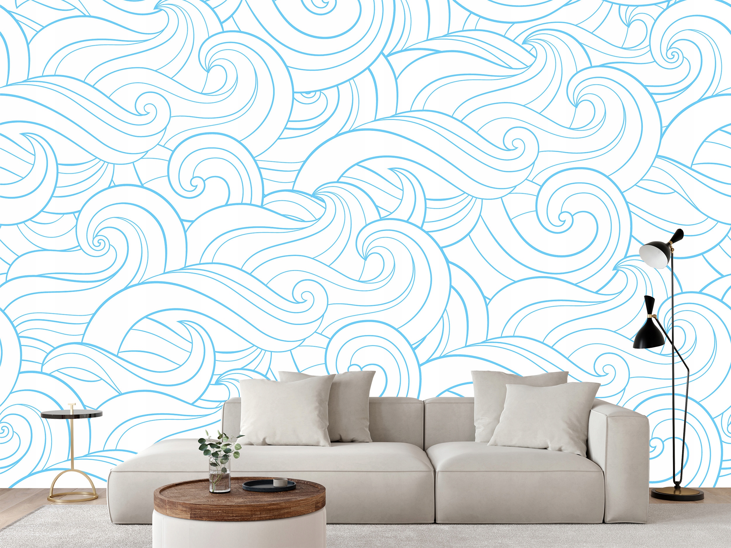 Fototapeta Abstraktní Mořské Vlny Oceán Řeka Vítr -- 315 x 210 cm