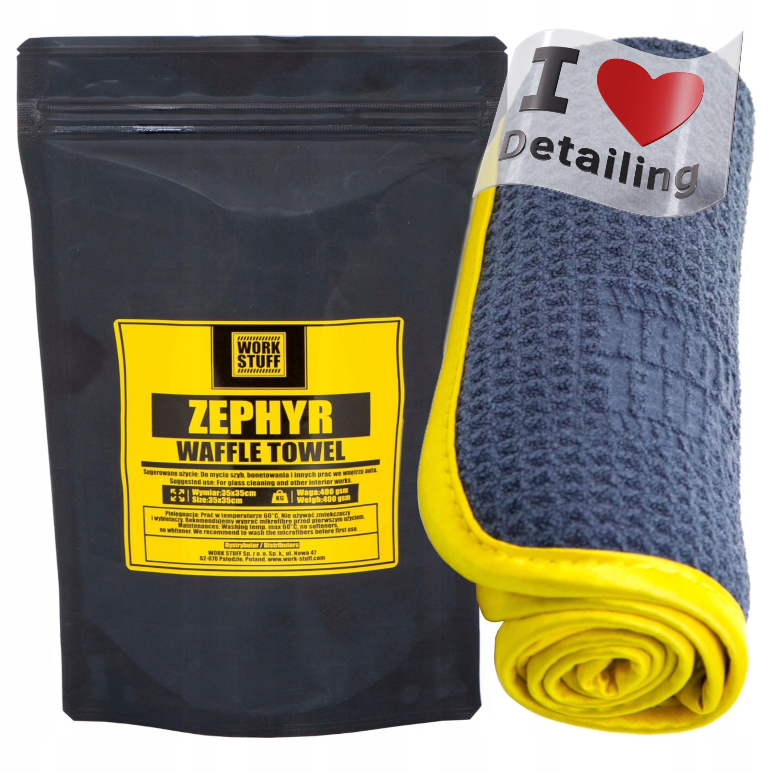 Work Stuff Zephyr mikrofibra Waflowa do szyb 400gm