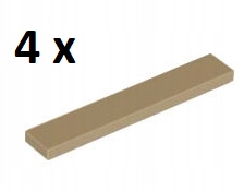 

Lego Dark Tan Tile 1 x 6 6636 4 szt