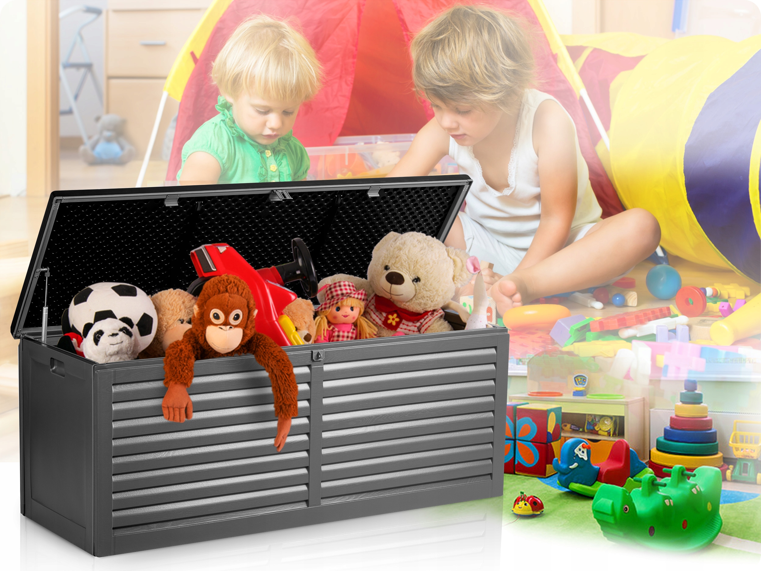 SKRZYNIA OGRODOWA BALKONOWA KUFER Siedzisko 390L Kod producenta 480101