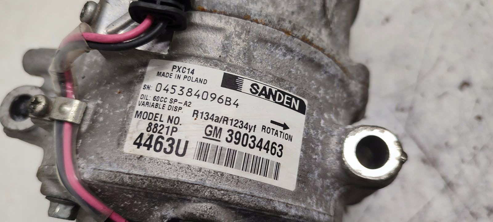 compressor of the air conditioning compressor; Opel Astra K 1,4TB