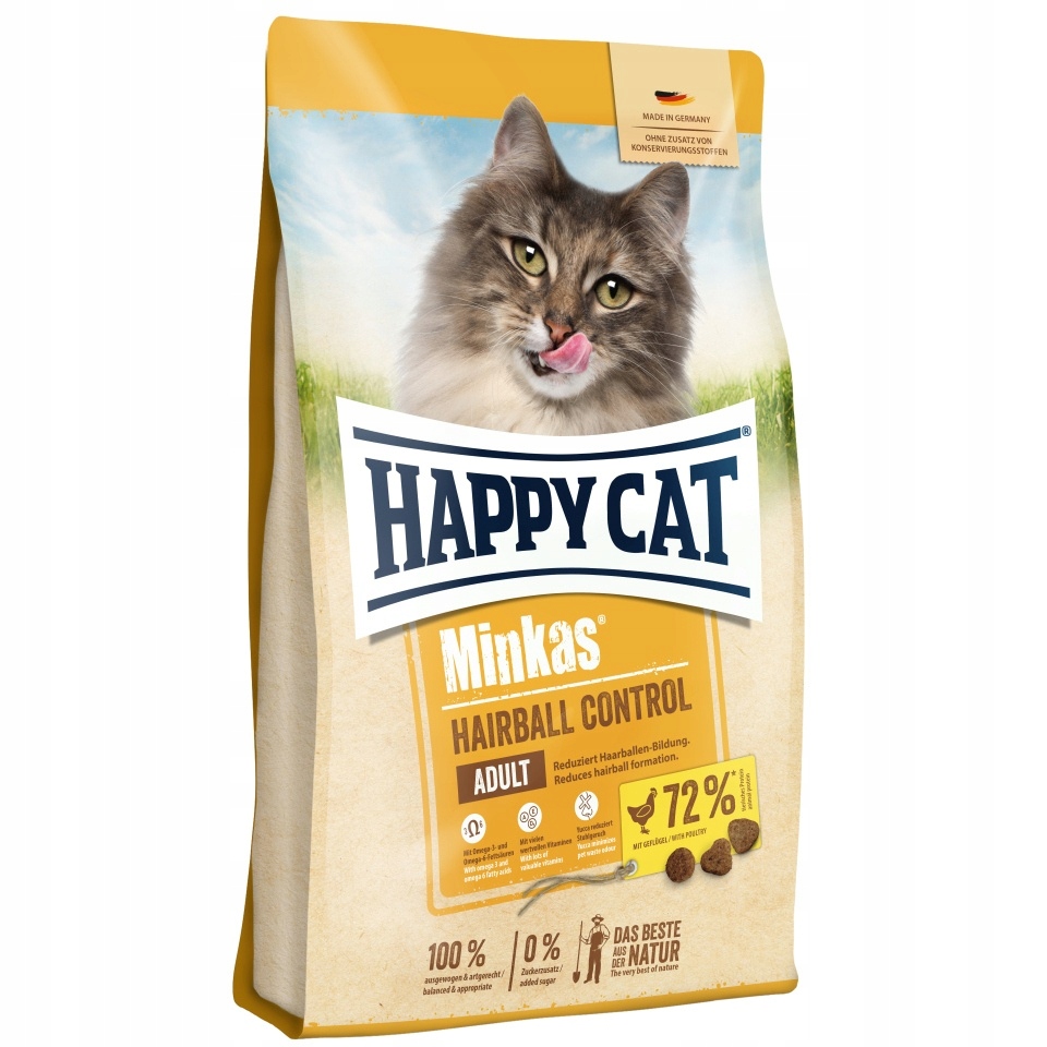 Happy Cat Minkas Hairball Control suché krmivo pro kočky 10 kg