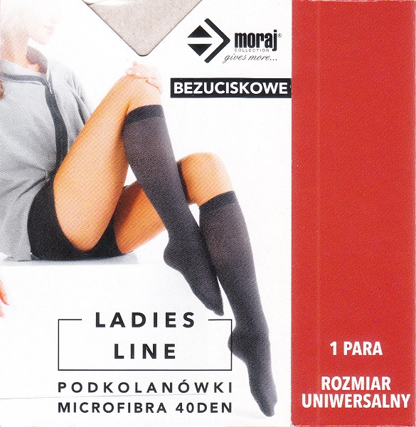 

Podkolanówki Mikrofibra Moraj 40 den Grafit 1 para