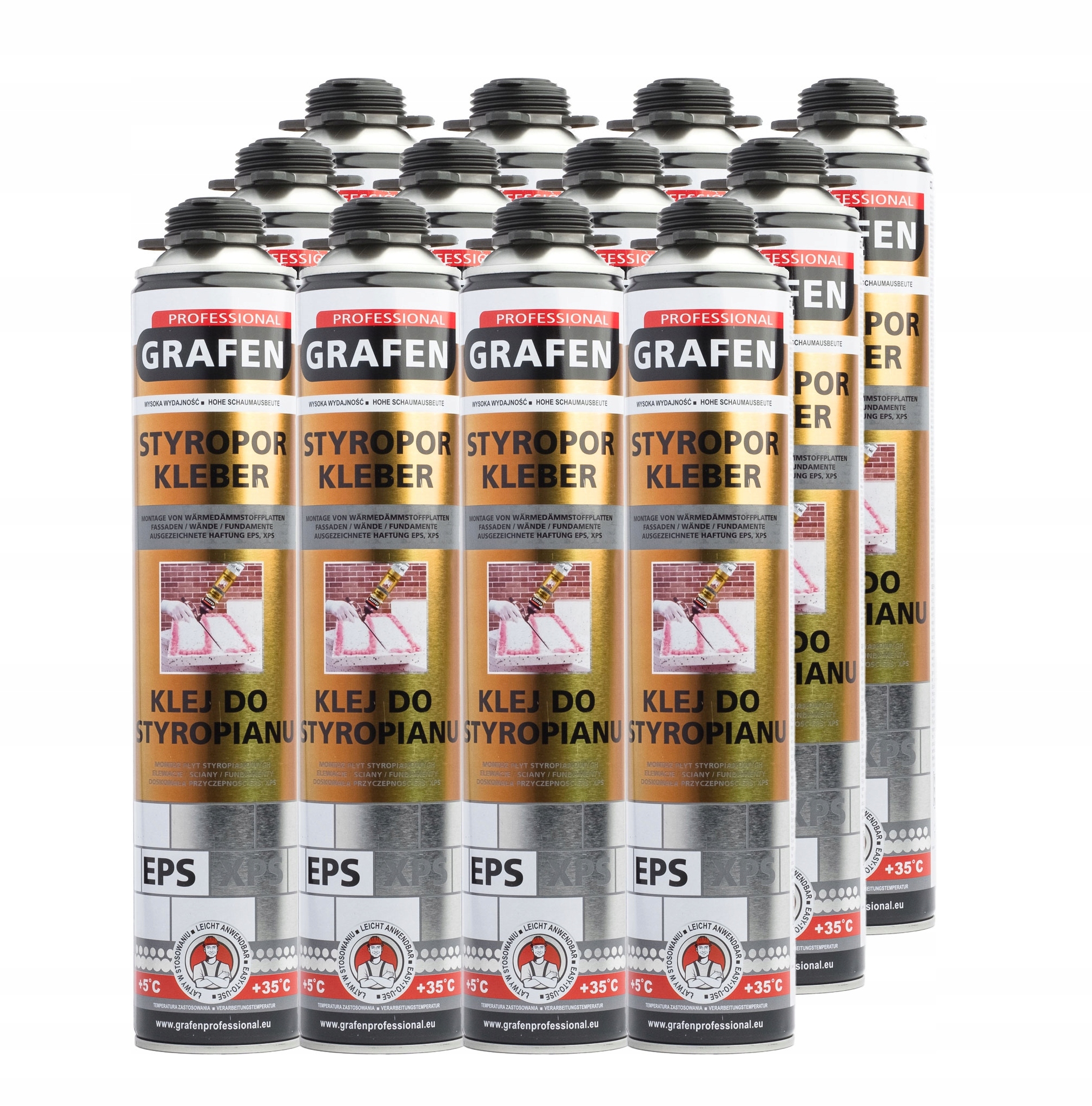 12 x Pianoklej Lepidlo na polystyren Eps Xps Grafit