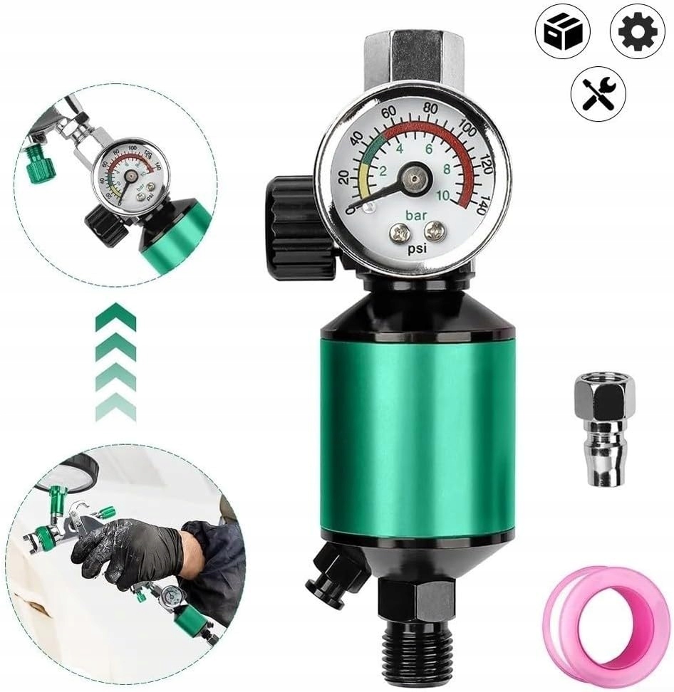 Regulátor Tlaku S Manometrem Pro Pneumatické Nářadí G1/4