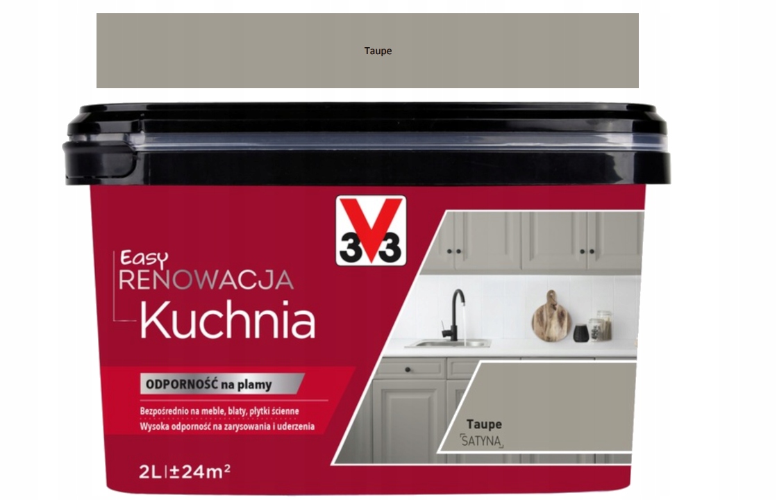 Easy Renowacja farba do kuchni odporna na plamy Taupe 2L V33