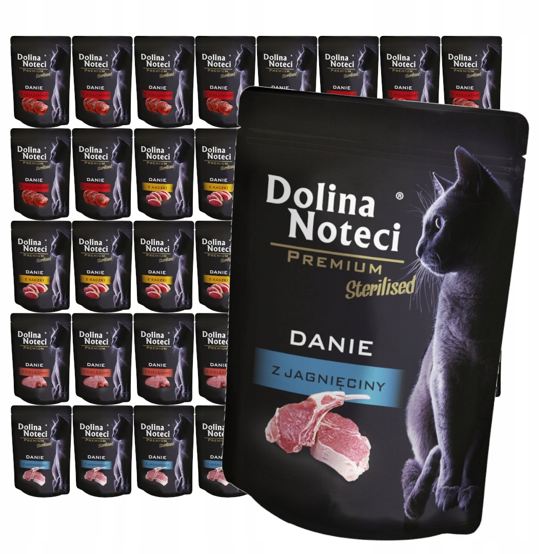 Dolina Noteci Premium 40x85 g Mokré Krmivo Pro Kočky Po 4 příchutích