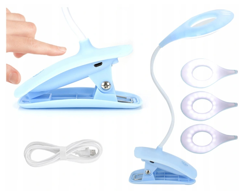 LAMPKA BEZPRZEWODOWA LEDOWA KLIPS DO BIURKA STOLIK Kolekcja NOWOCZESNA