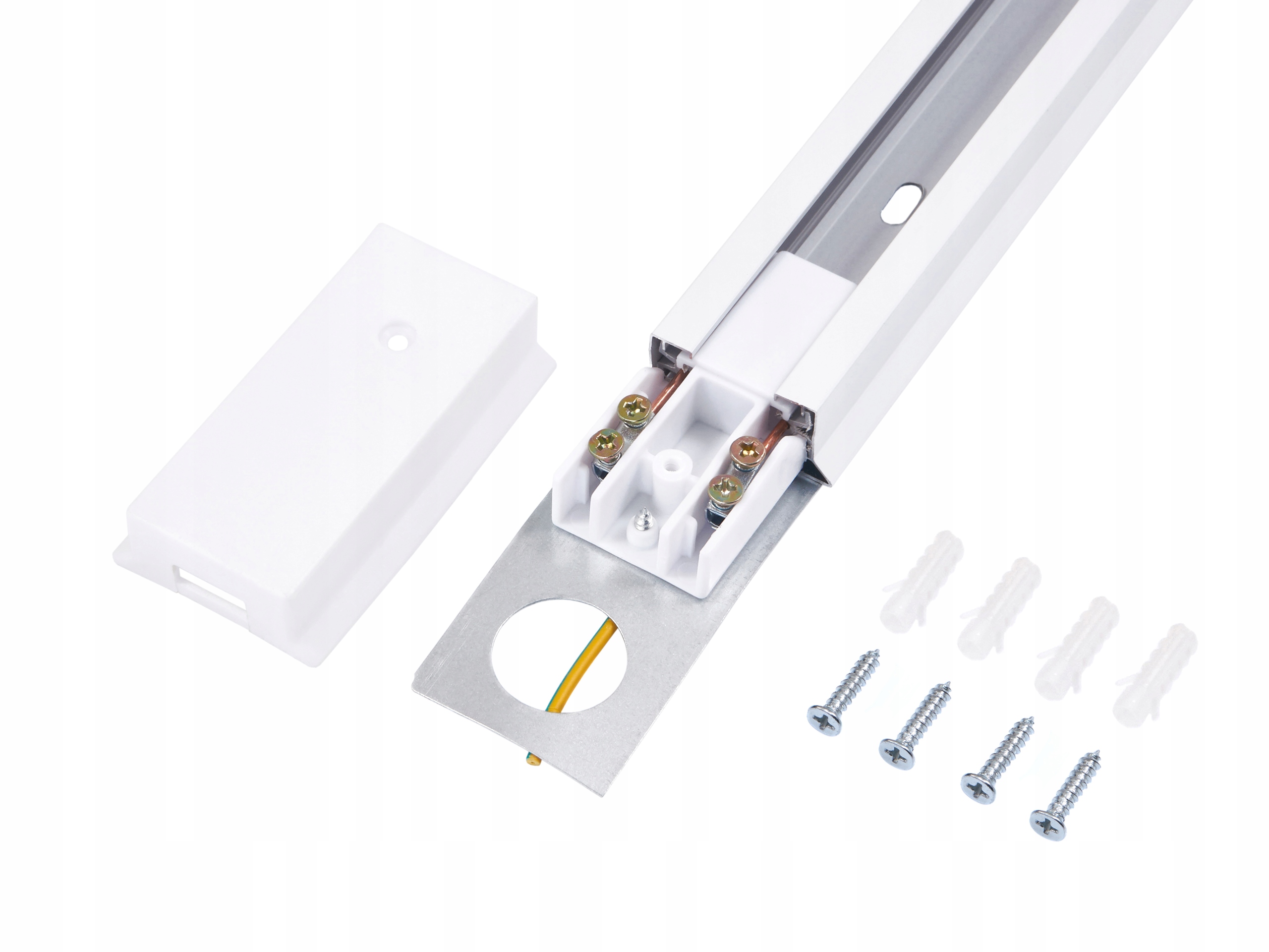 Szynoprzewód LED 4 reflektory GU10 szyna track 2m Oświetlenie Szynowe Rodzaj gwintu GU10