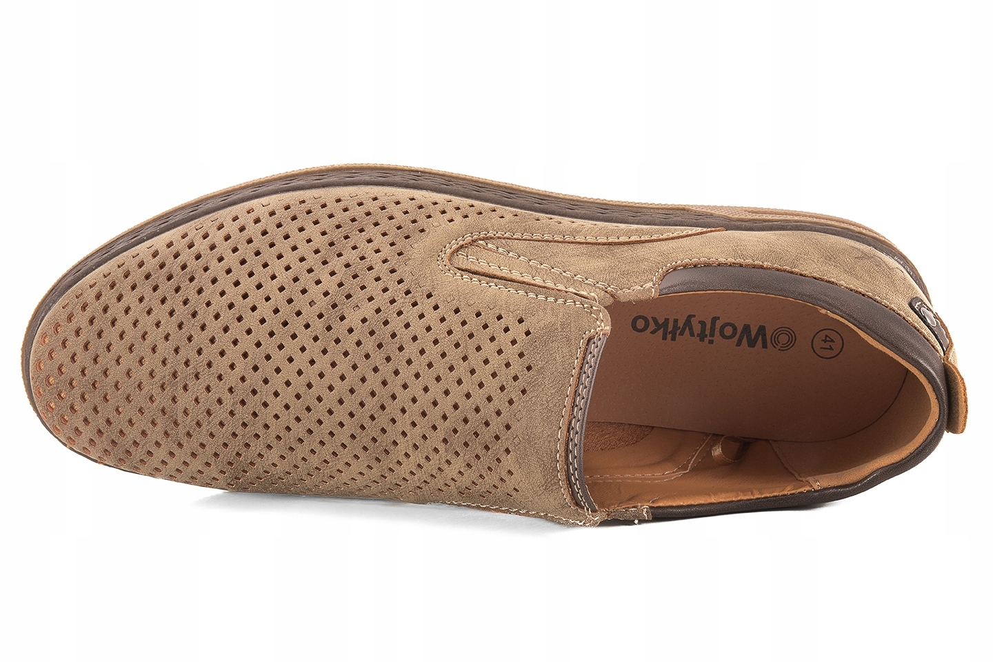 WOJTYŁKO 9W24460 MOKASYNY MĘSKIE PÓŁBUTY CASUAL brązowe Marka Wojtyłko