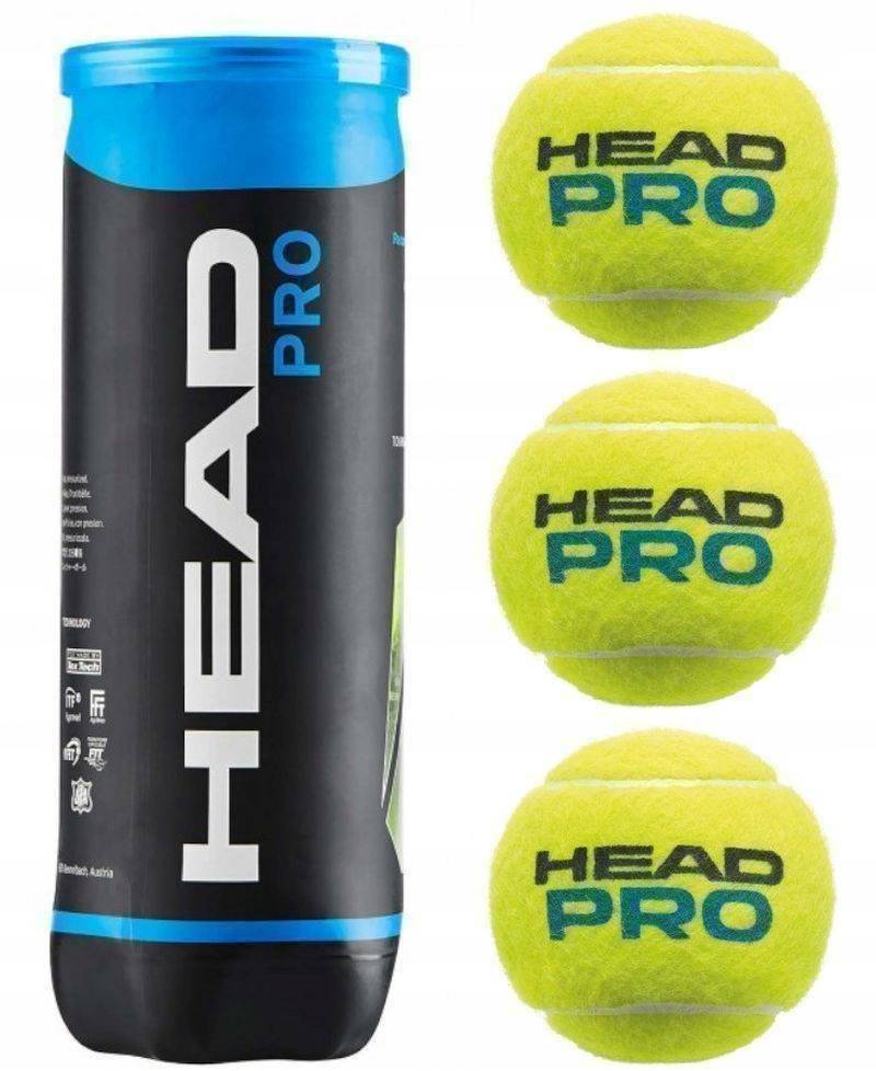 Piłki do tenisa ziemnego tenisowe Head Pro 3 szt.