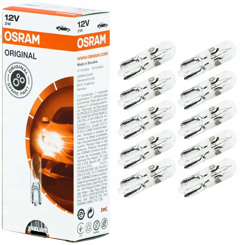 

Osram Żarówka Całoszklana W2W 12V 10 sztuk!