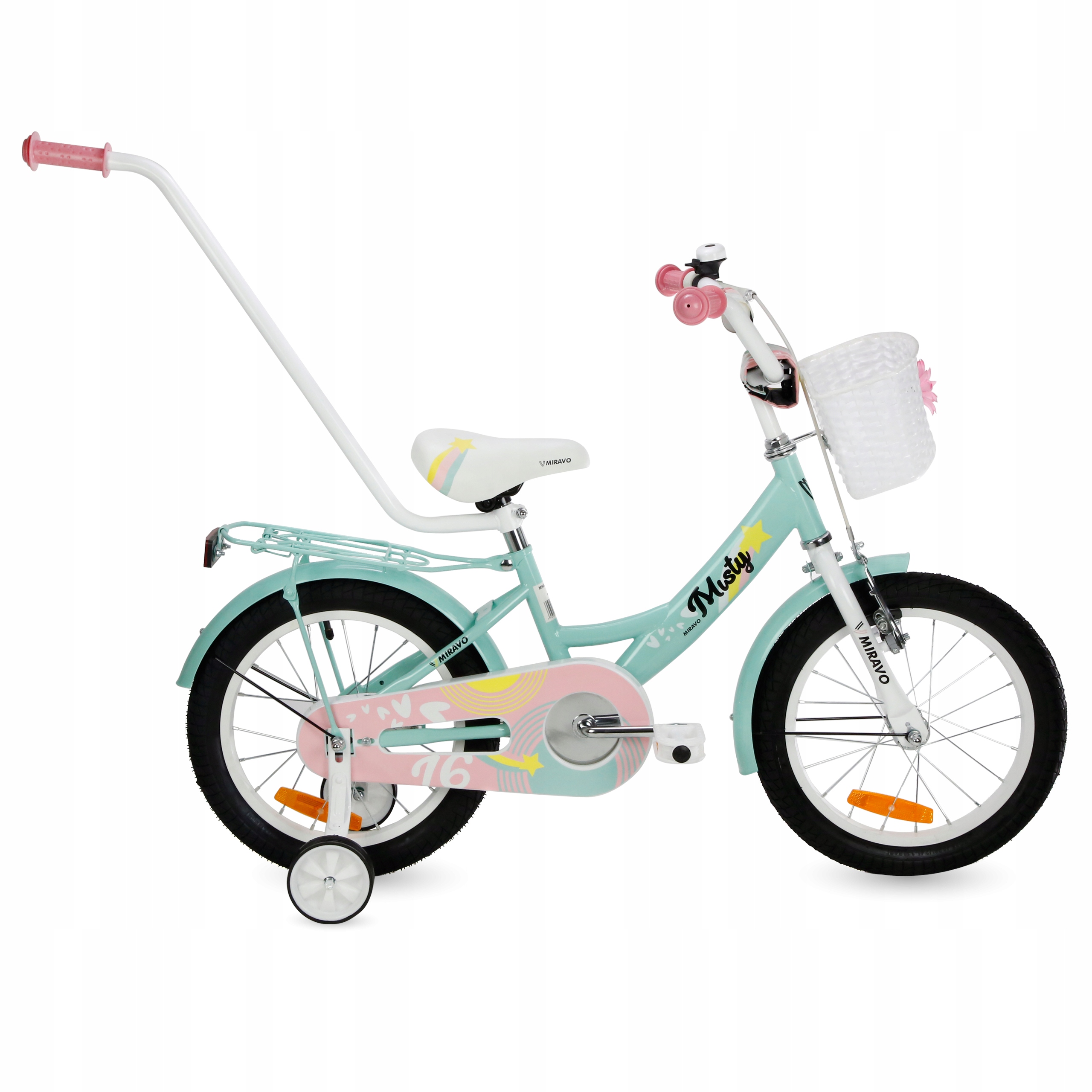 Rowerek Dziecięcy 16 Cali Rower Dla Dziewczynki Koszyk I Prowadnik