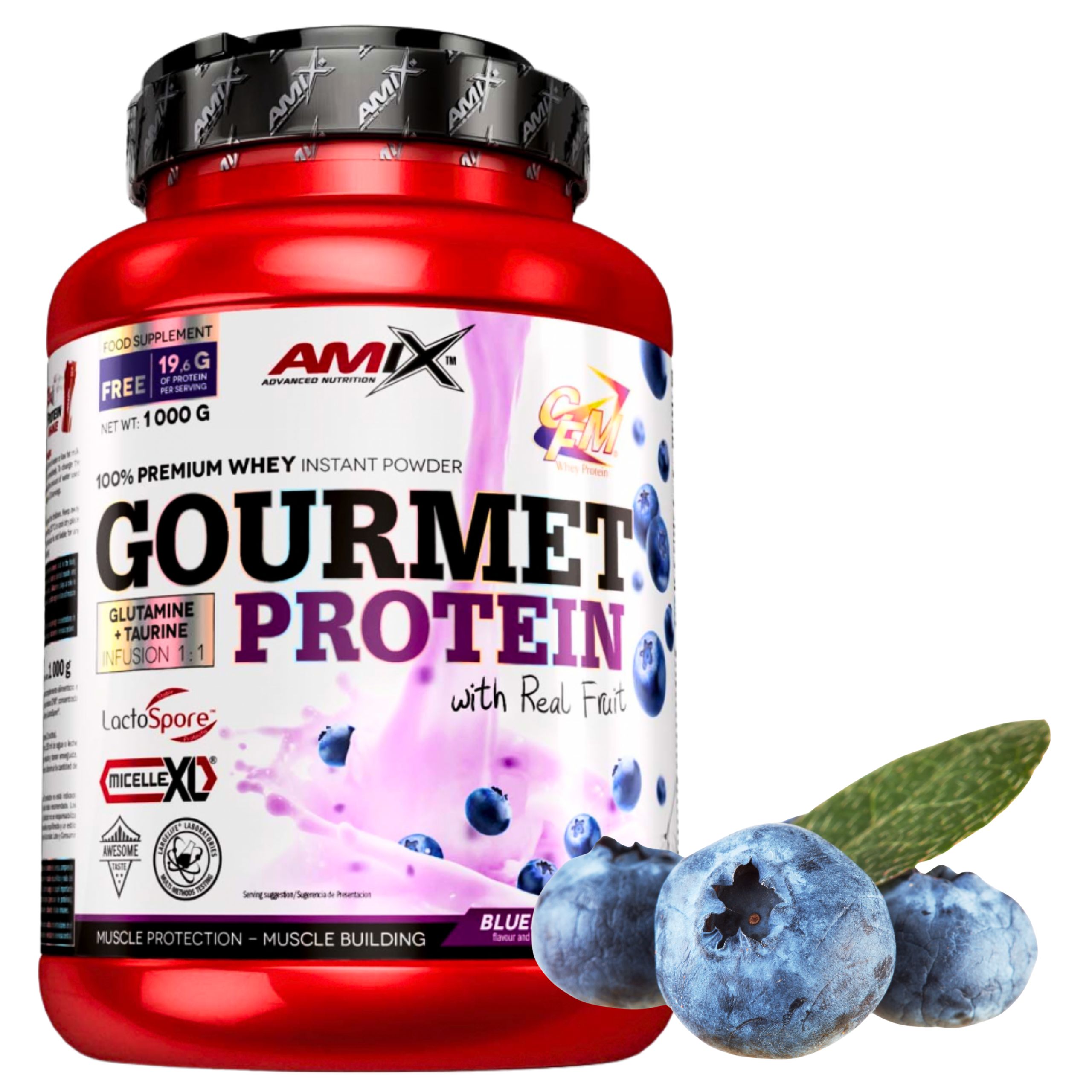 Amix Gourmet Lahodný protein na hubnutí pro ženy Příchuť Jogurt borůvkový