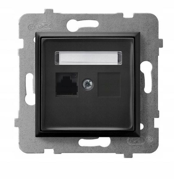 

Gniazdo komputerowe RJ45 Aria Ospel czarne