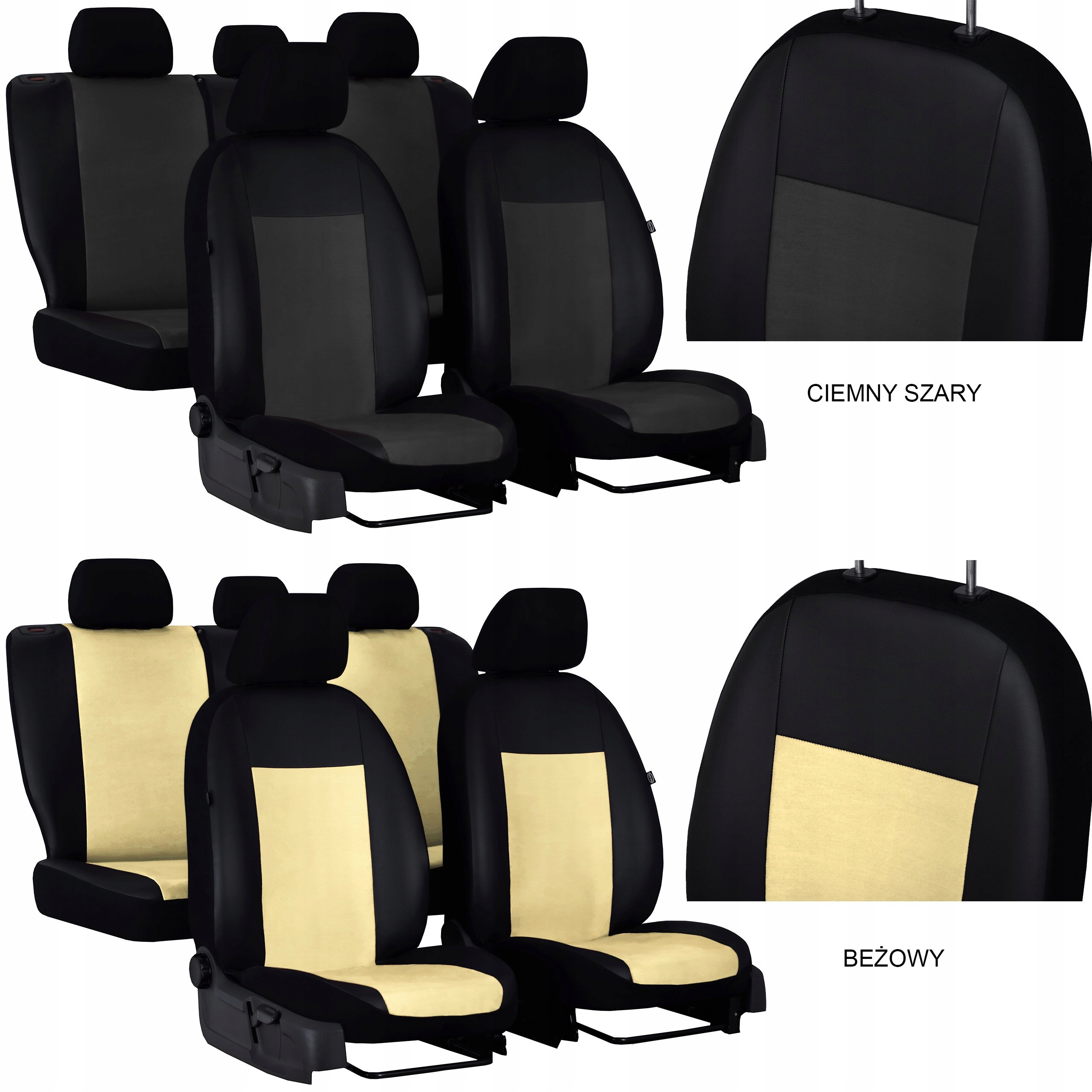 SUZUKI SAMURAI POKROWCE MIAROWE SKÓRA ALICANTE Materiał skóra sztuczna zamsz sztuczny