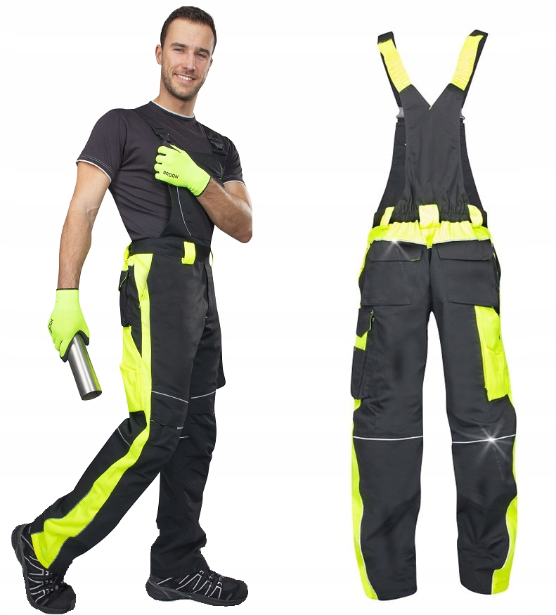 Ogrodniczki Robocze Mocne Spodnie Ardon Neon r.50