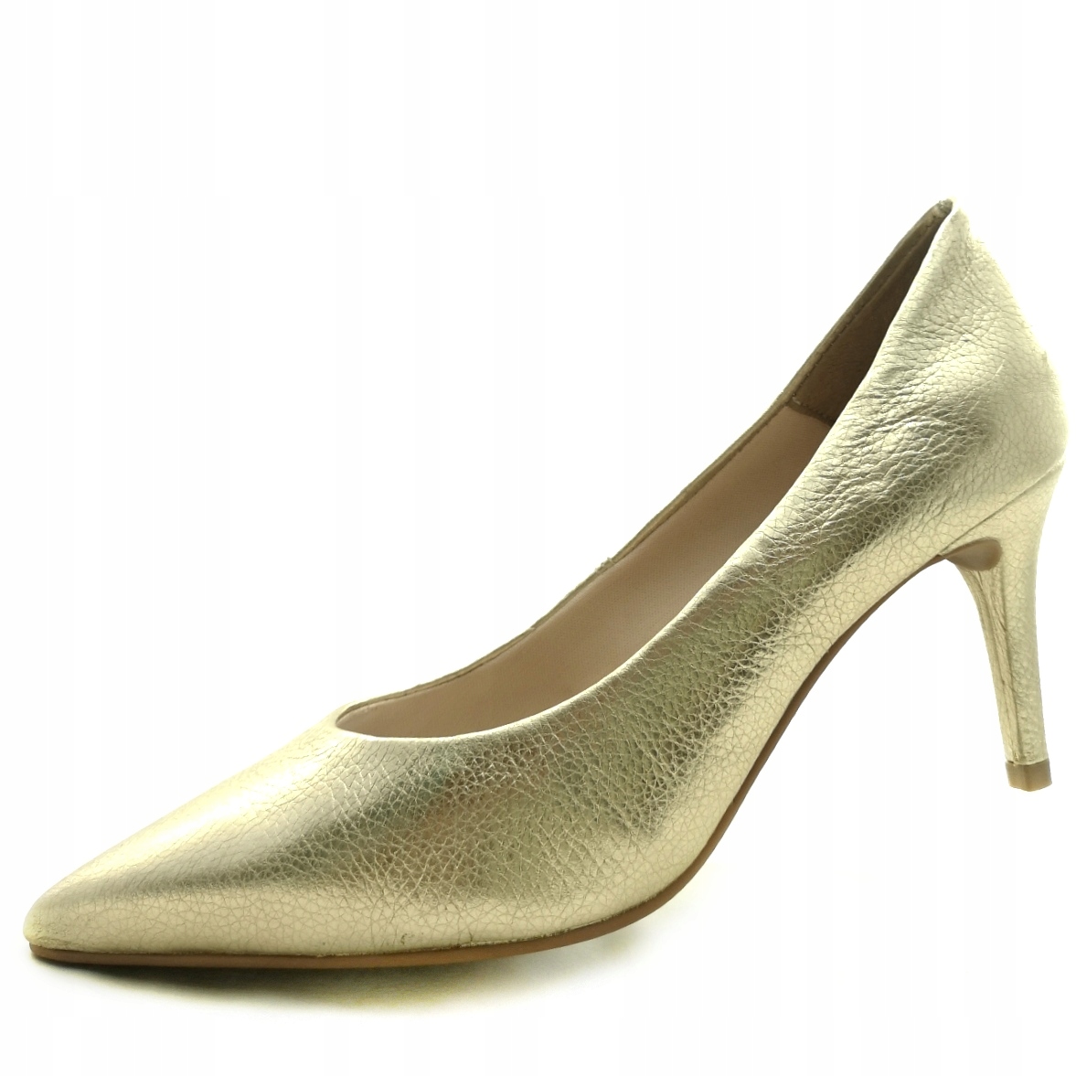 Zlaté brazilské lodičky z přírodní kůže Bottero 353701