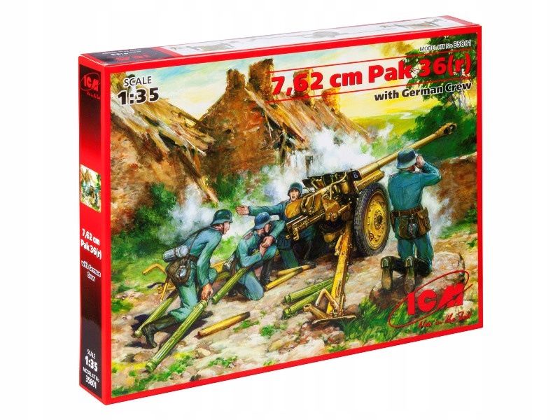 7,62 cm Pak 36 (r) s německou posádkou (4 postavy) 1:35
