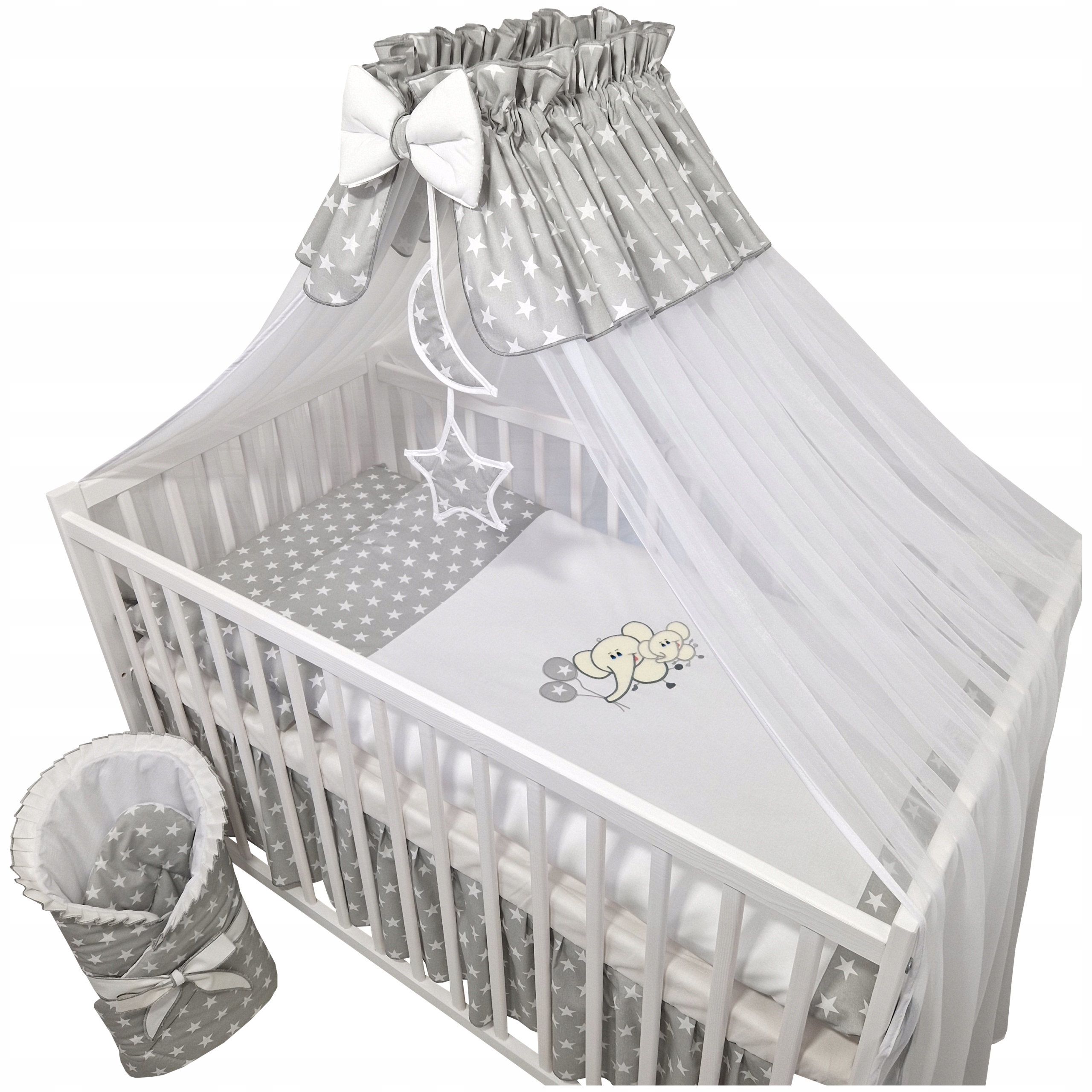 Łóżeczko dziecięce i pościel niemowlęca Słoń SS13 Marka Bello