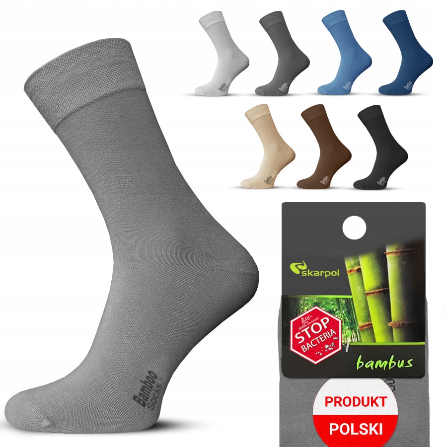 

Męskie Skarpety Bambusowe jony srebra *42-44