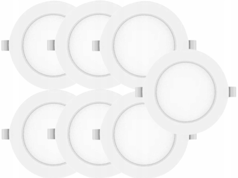 7x Led zapuštěný panel 6W Objímka 4000K na stropní svítidlo pro M-System