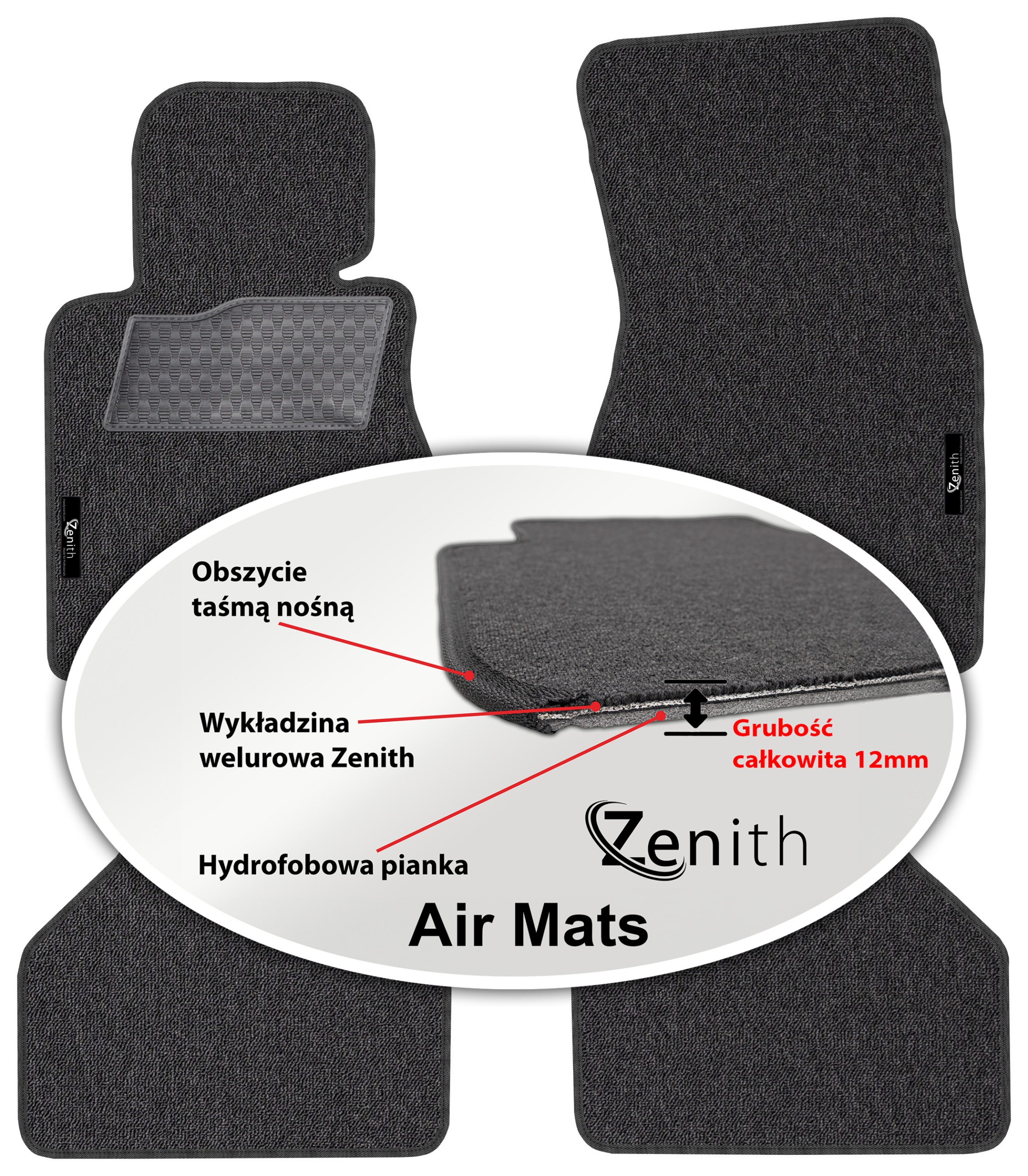 Bmw 7 E65 Short 2001-2008 Velúrové koberčeky do auta Zenith Air Mats