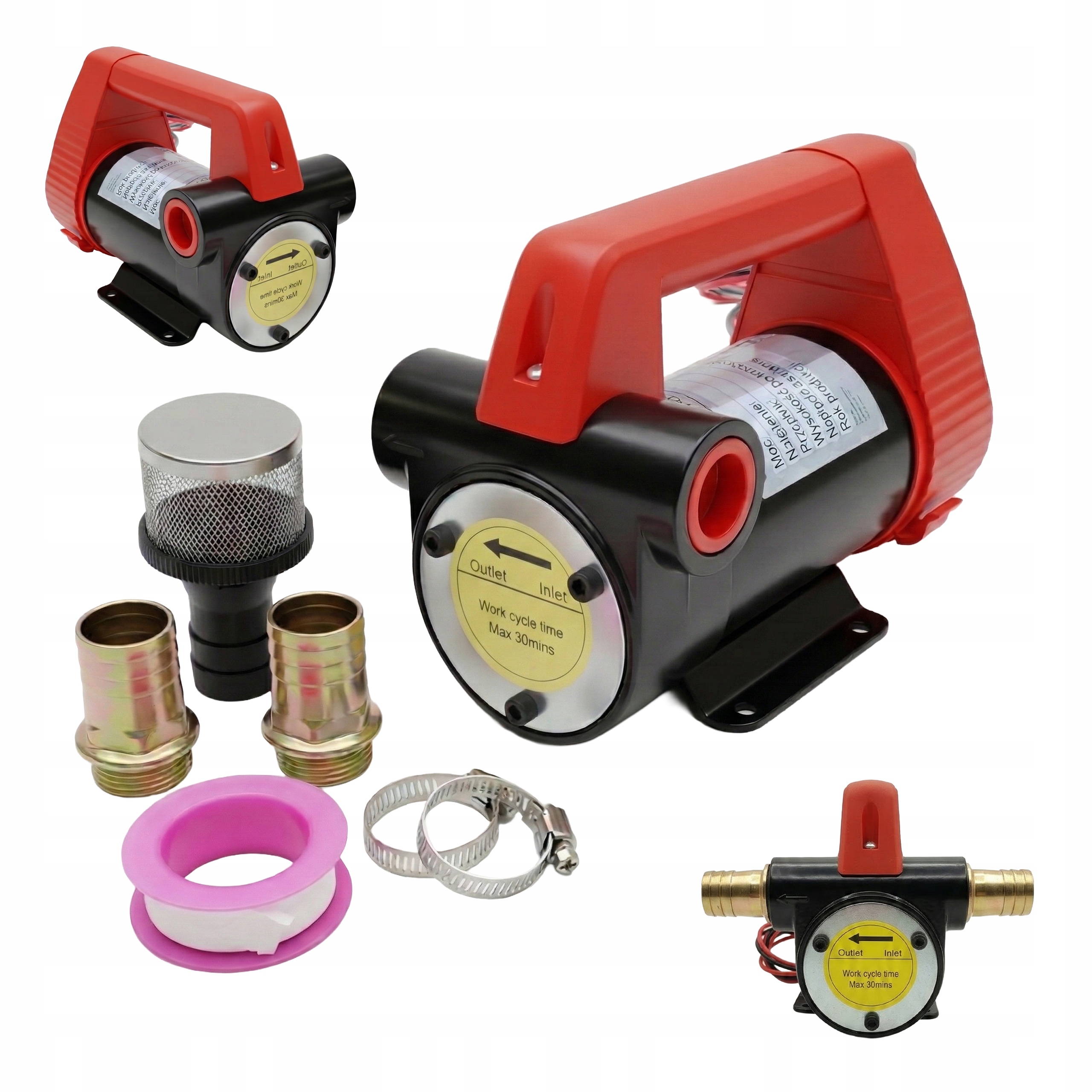 POMPA DO SPUSZCZANIA PALIWA OLEJU NAPĘDOWEGO ON 12V 50L POMPKA DO ROPY