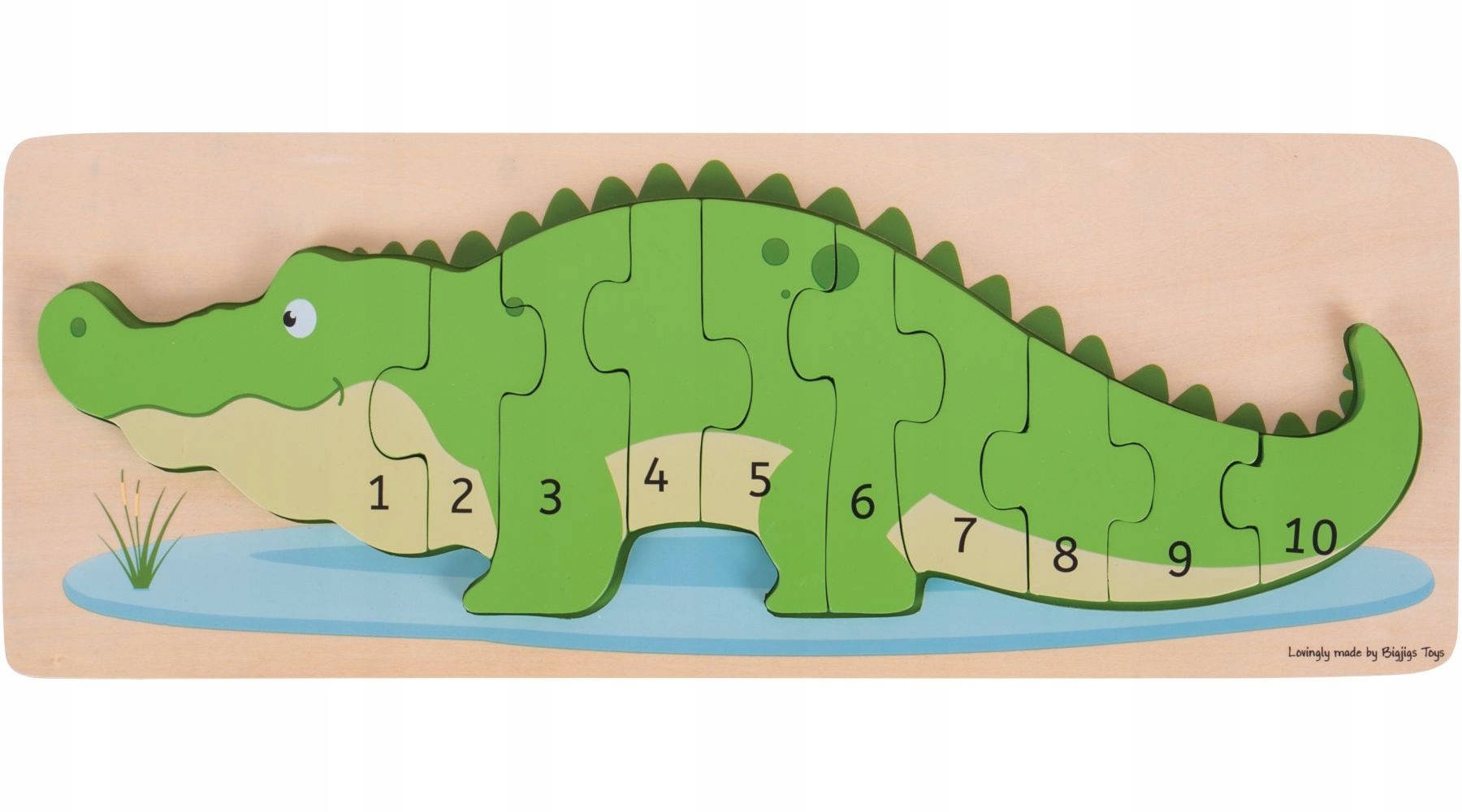 

Puzzle drewniane Krokodyl z Cyferkami Cyfry 10 cz.