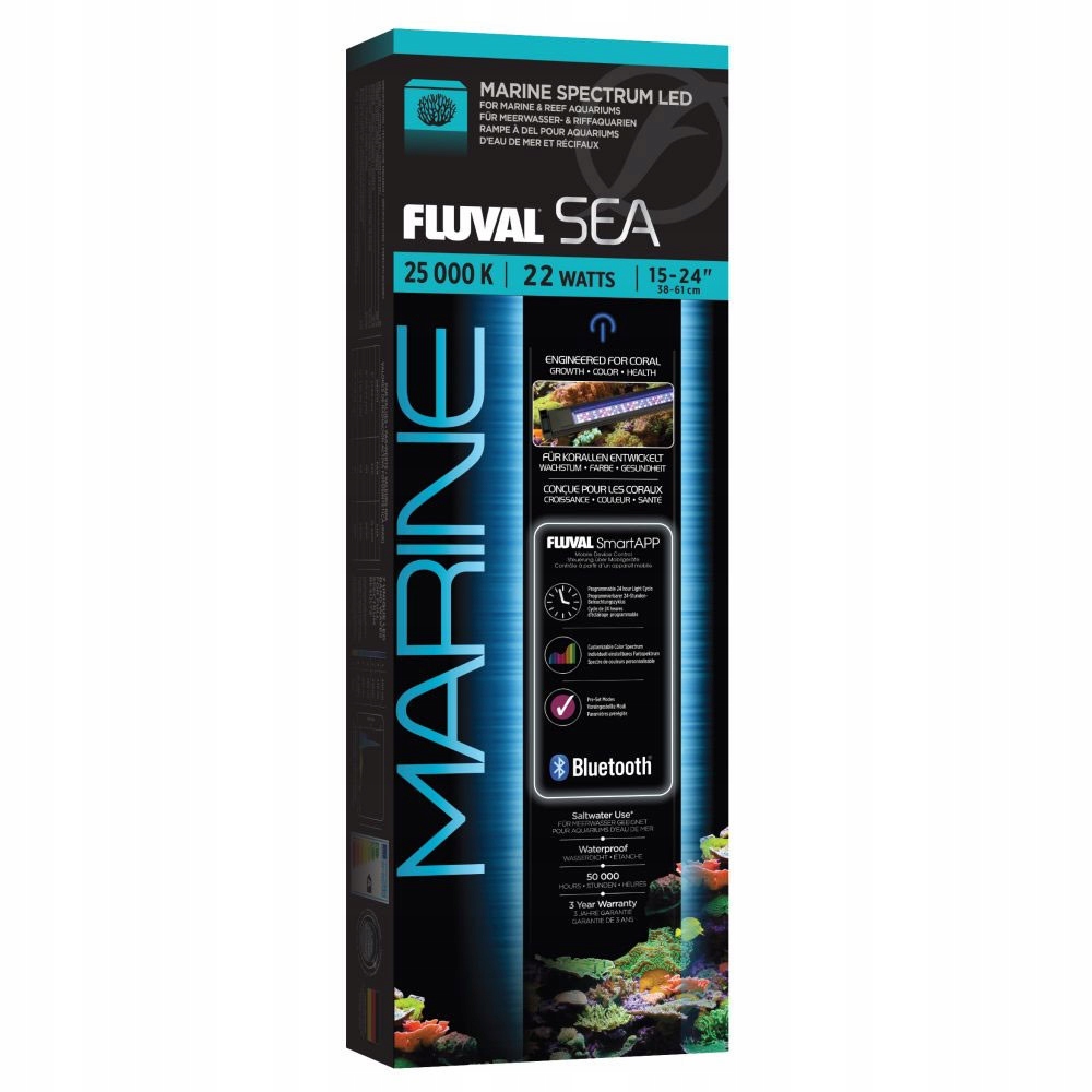 Levně Světelný paprsek Fluval Sea Led Marine 3.0, 38-61cm, 22W