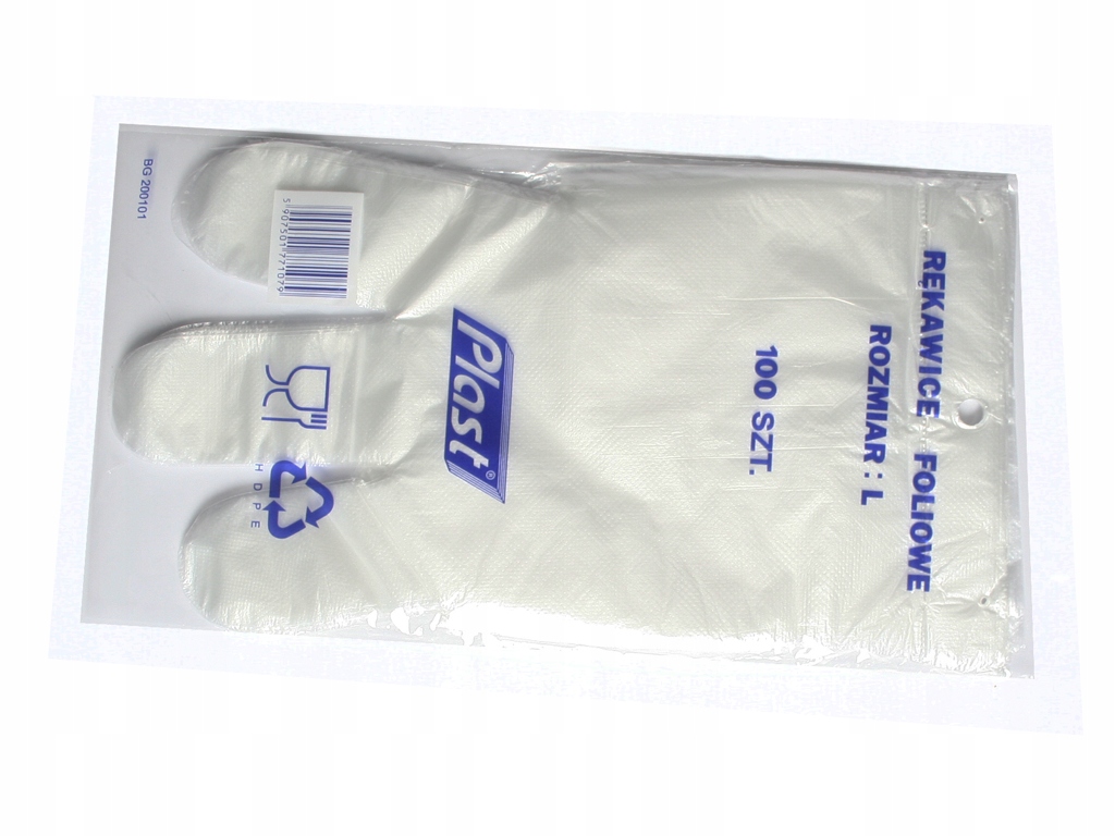 

Rękawiczki foliowe Hdpe Plast zrywki 100 sztuk