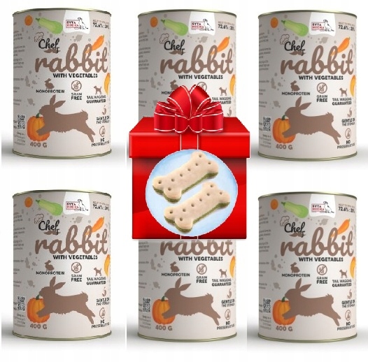 Karma Mokra Chef Królik z warzywami 6x400g