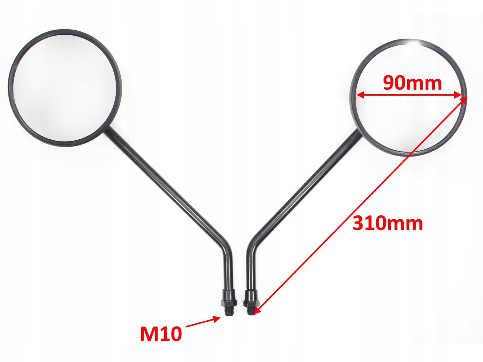 Lusterka Motocyklowe Skuter Old M10 E4 Kpl.ox