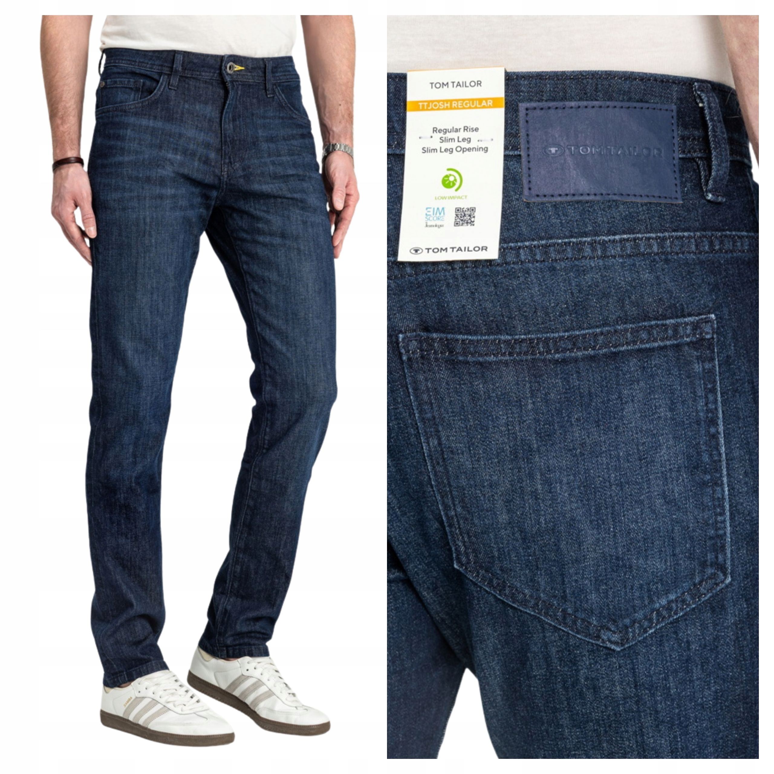 Pánské džínové kalhoty Tom Tailor TTJosh Regular Rinsed Blue Denim W33 L32