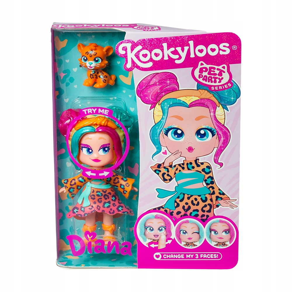 LALKA KOOKYLOOS PET PARTY LALECZKA DIANA + LEOPARD DOTTY