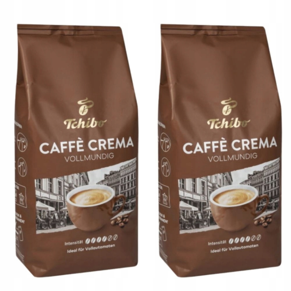 Levně Káva zrnková Tchibo Caffe Crema Vollmundig 100% arabica sada 2 x 1 kg
