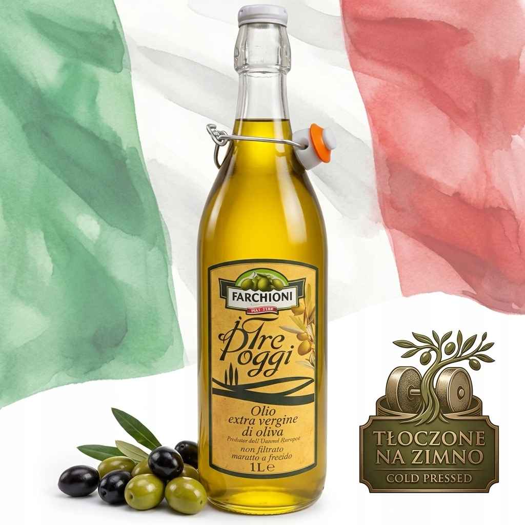 Levně Italský olej Casolare Tre Poggi Farchioni extra vergine, nefiltrovaný za studena